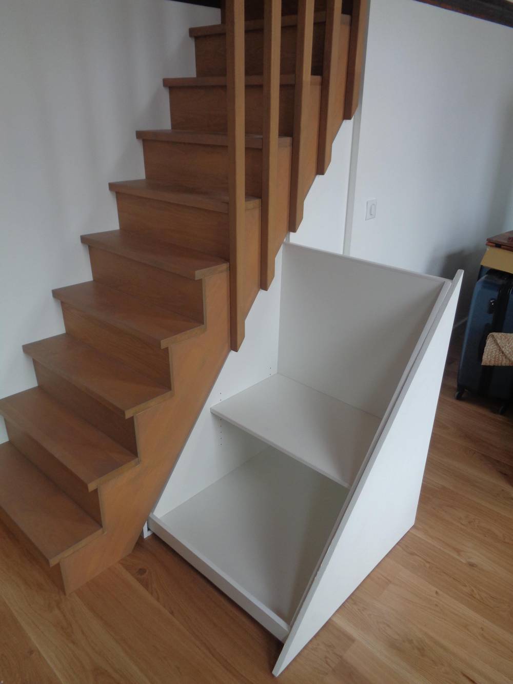 Escalier en hêtre massif huilé et mélaminé blanc (4)-min